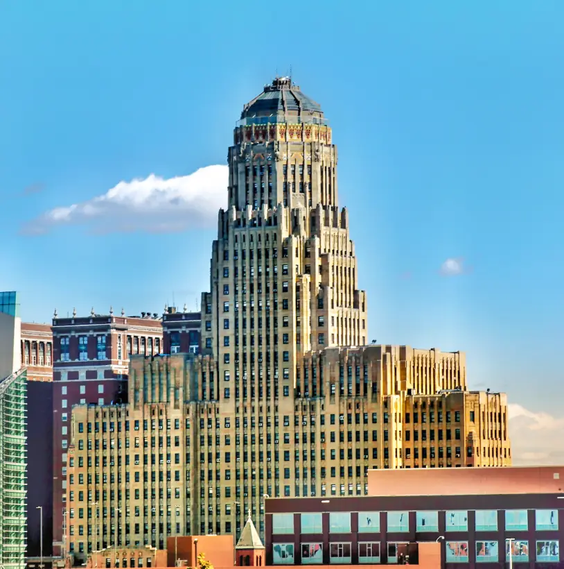 Buffalo, NY location and cityscape