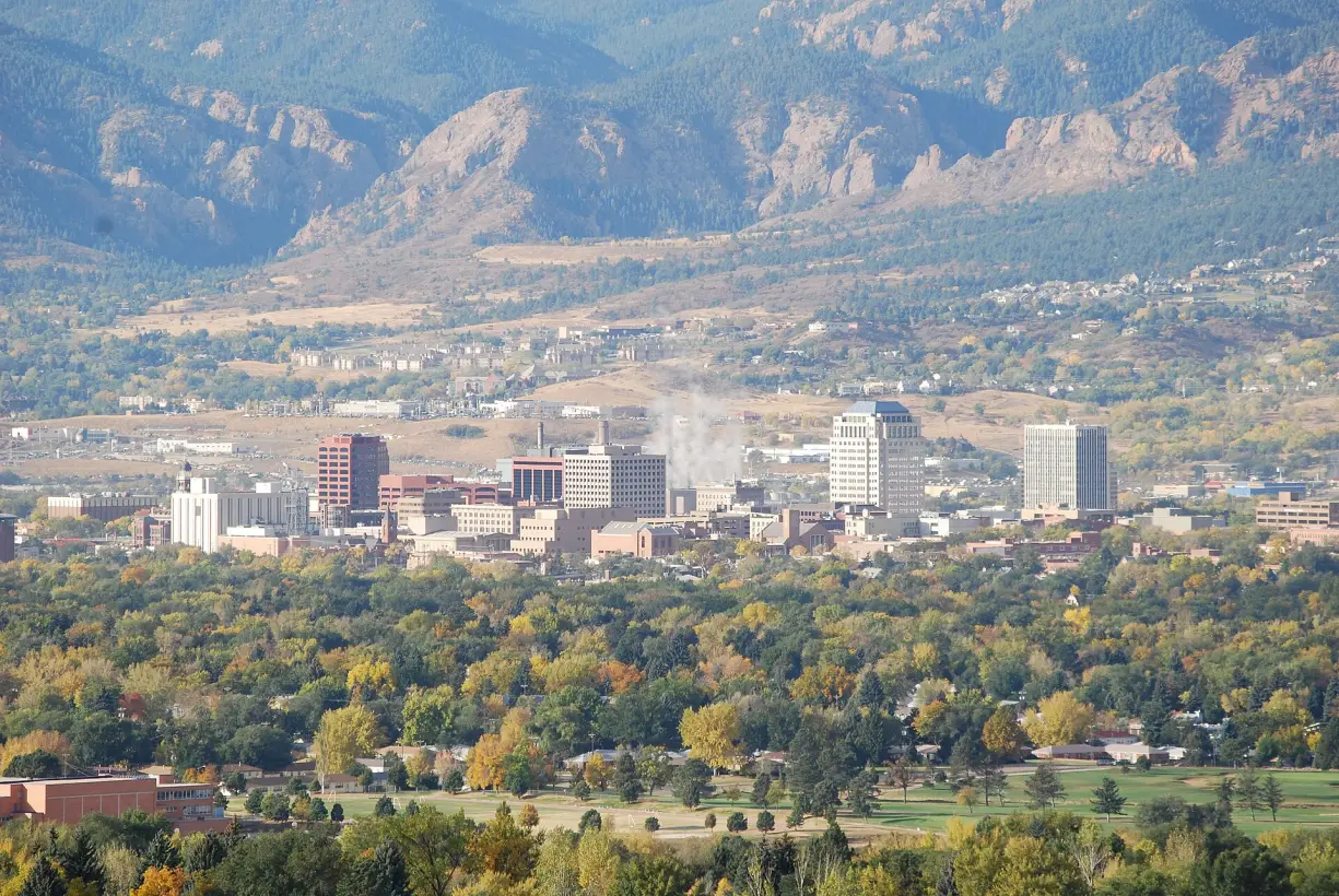 Colorado Springs, CO location and cityscape