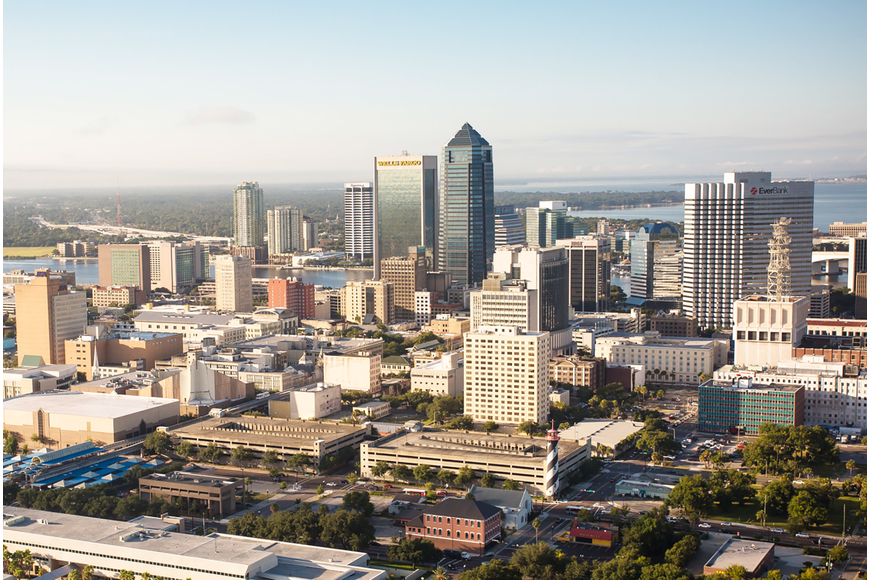 Jacksonville, FL location and cityscape