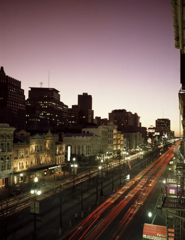 New Orleans, LA location and cityscape